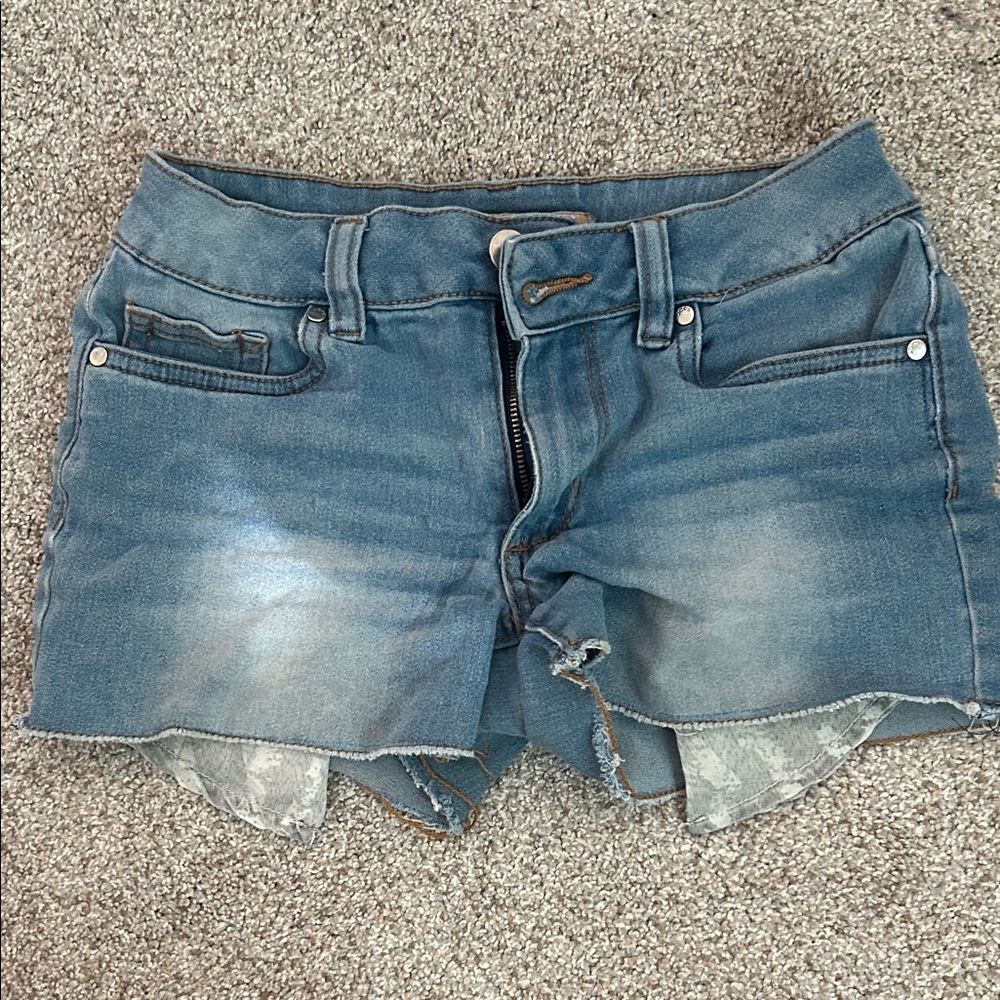 Joe's Jeans Girl’s Blue Washed Cutoff Denim Shorts